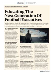 fcbusiness: educating the nest generation of football executives