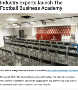 Sport Business - FBA Launch - Business News