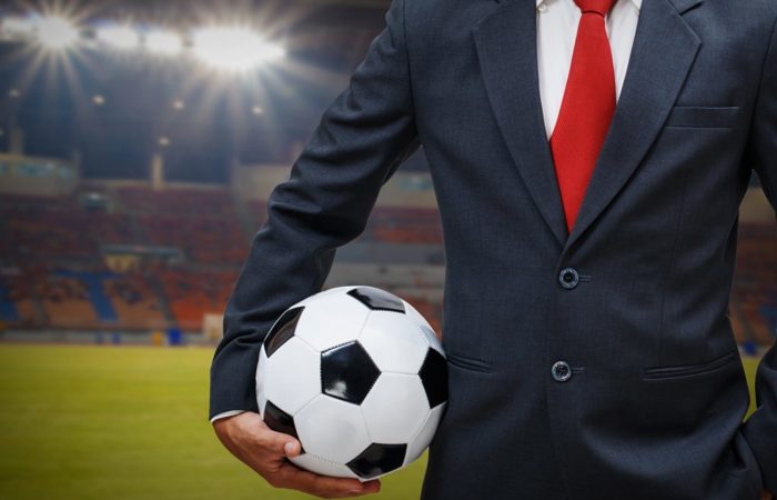 Man with football ball