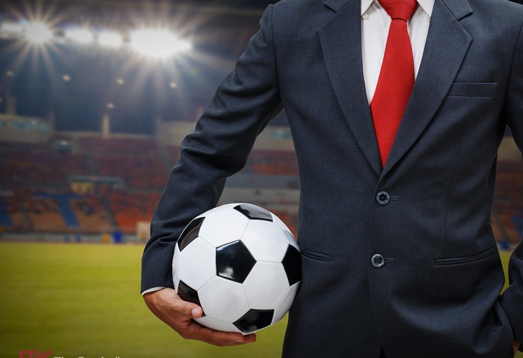 Man with football ball