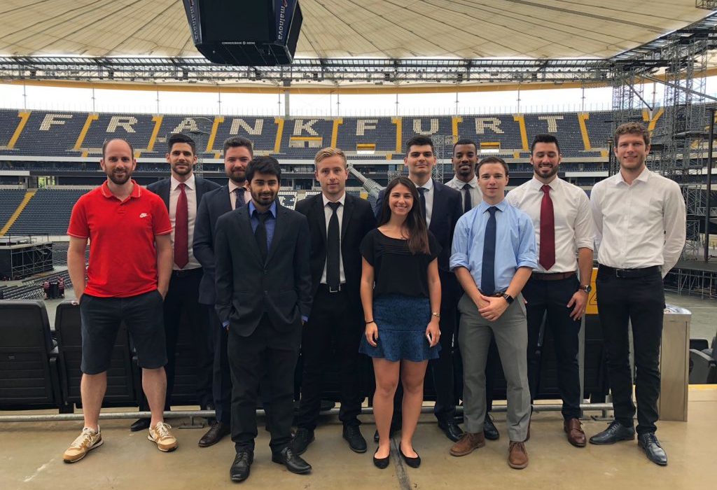 FBA students at Commerzbank-Arena stadium