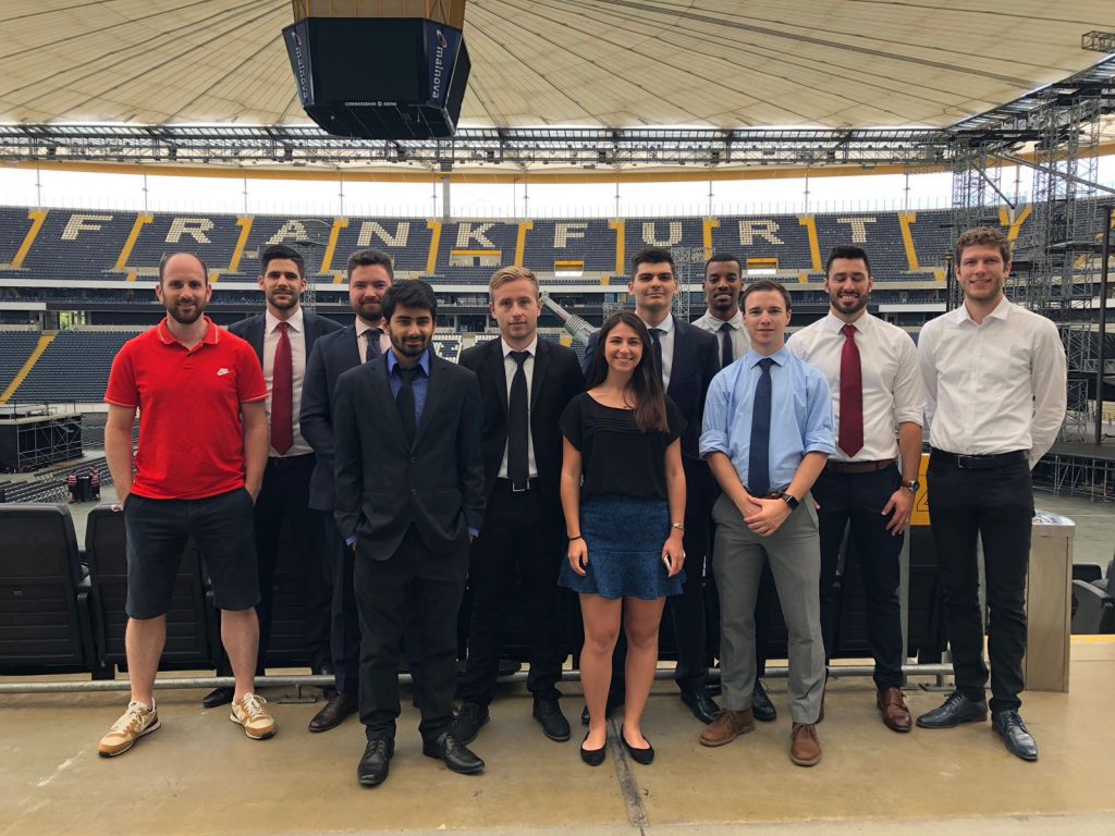 FBA students at Commerzbank-Arena stadium