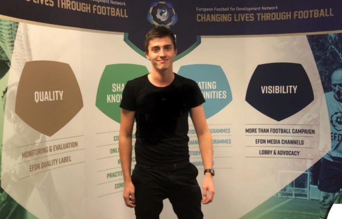Kevin Garcia internship at European Football for Development Network (EFDN)