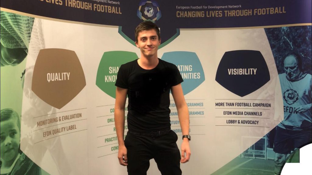 Kevin Garcia internship at European Football for Development Network (EFDN)