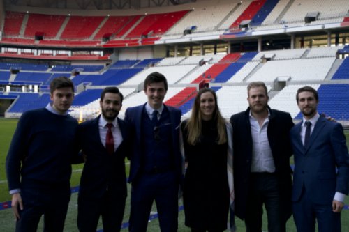 FBA students at Olympique Lyonnais stadium