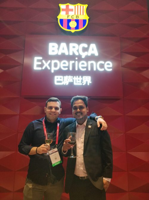 Michel Malek and Ronit Kumar Samal at Barca Experience - Soccerex week Michel Malek and Ronit Kumar Samal at Barca Experience - Soccerex week