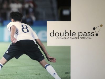 Double Pass Logo football player image