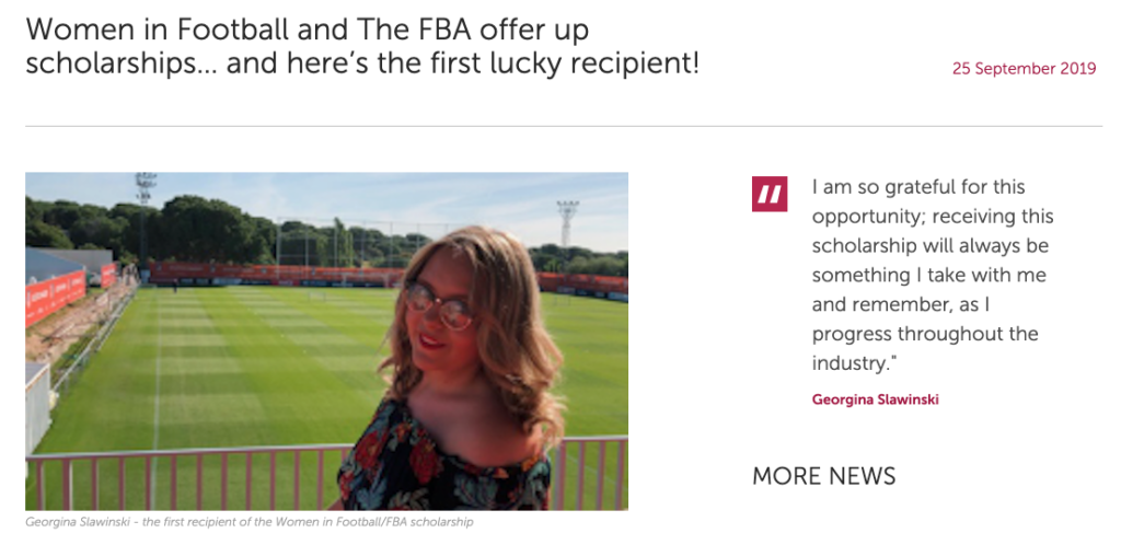 Georgina Slawinski, a FBA Candidate Georgina Slawinski, a FBA student