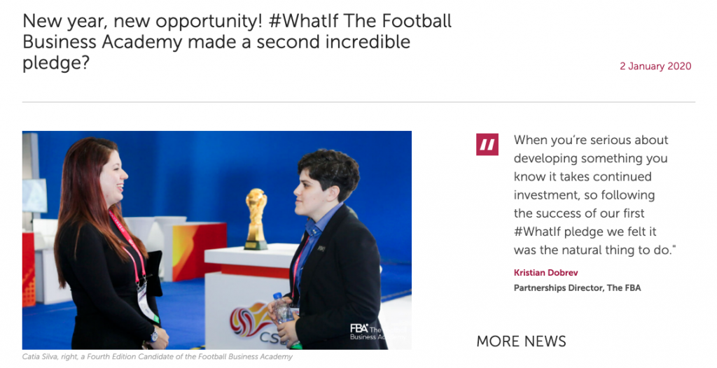 Women in Football Pledge