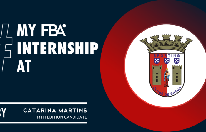 Cover -My Internship at - SC Braga Catarina Martins