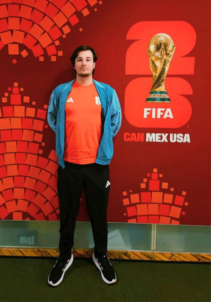 Pavlo with Fifa World Cup 2026 uniform